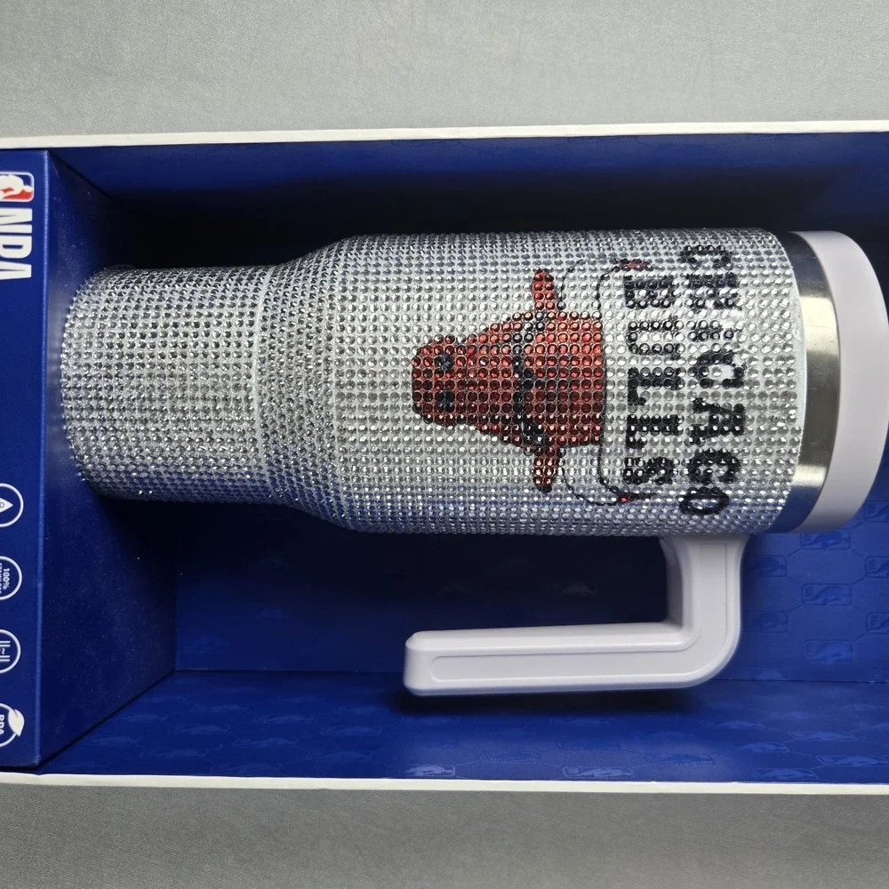 NBA Bling Hydrapeak LE Chicago Bulls Logo‎ 40 oz Steel Tumbler Rhinestones - NIB